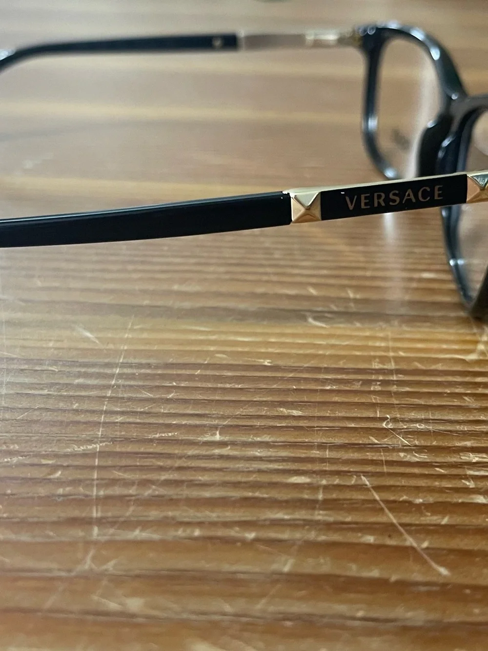Versace VE3186 GB1 Black Gold Eyeglass Frames 54-16-140 Italy New